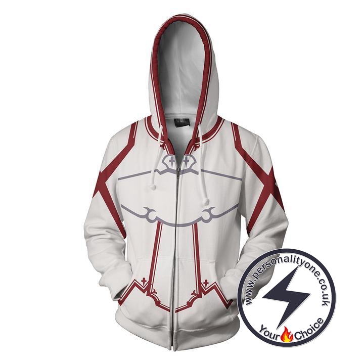 Sword Art Online Yuuki Asuna Zip Up Hoodie Jacket